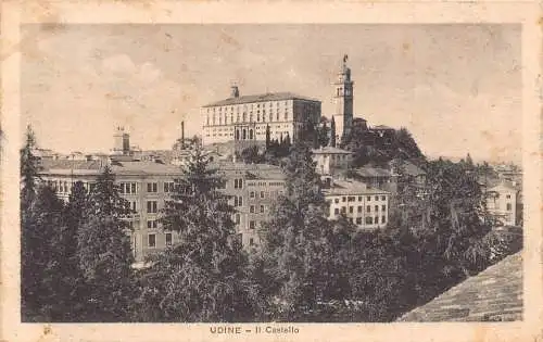 A228 Italien Il Castelo Schloss Udine Vintage Postkarte