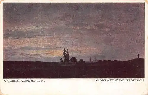 A230 Deutschland Landschaftsstudie bei Dresden Vintage Postkarte