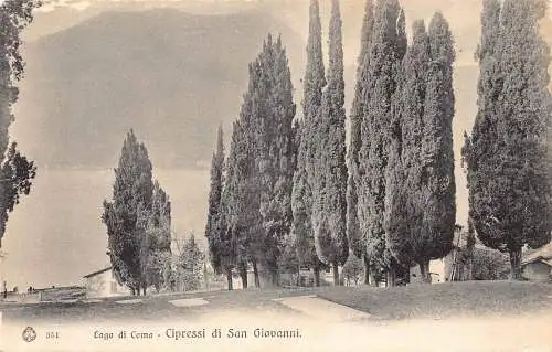 A229 Italien Lago di Como Cipressi di San Giovanni Vintage Postkarte