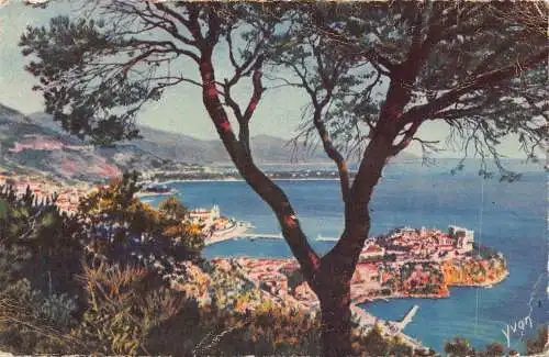 A229 Monaco 1910 Cote d'Azur Monte-Carlo Cap Martin Vintage Postkarte