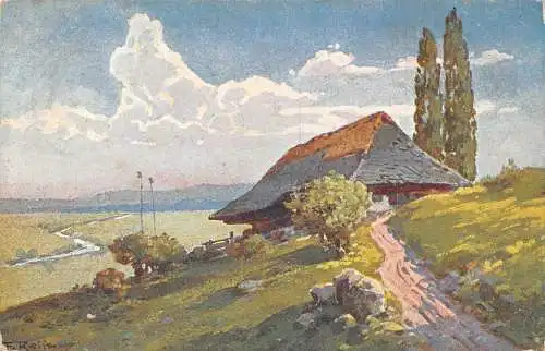 A202 Ansicht 1911 Schwarzwald Aussichtshaus Gelände Straße Vintage Postkarte