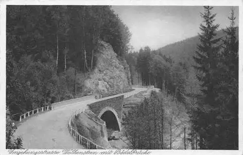 A208 Deutschland 1943 Ungehungsstraße Wolkrnstern Boedelbrücke Postkarte