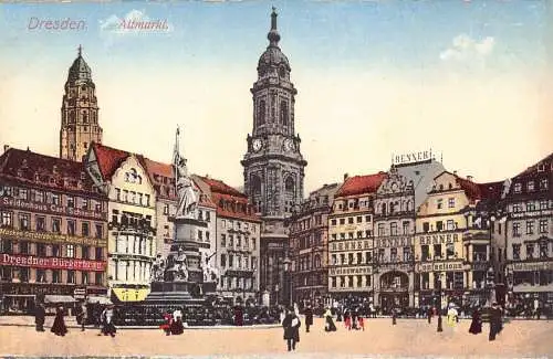 A027 Deutschland Dresden Altmarkt Renner Weißwaren Konfekt Buergerbrau Postkarte