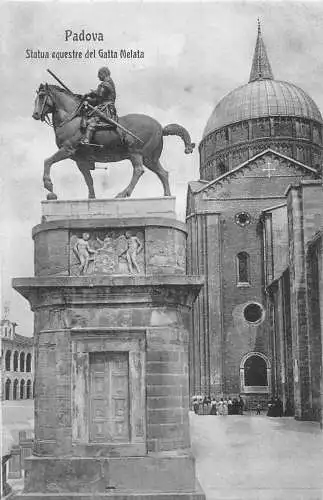 A227 Italien Padua Statua Equestre del Gatta Melata Statue Vintage Postkarte