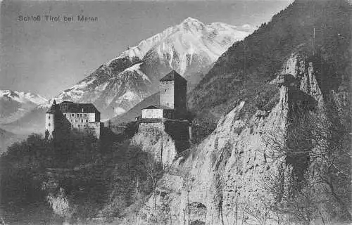 A228 Italien 1914 Schloss Tirol bei Meran Vintage Postkarte