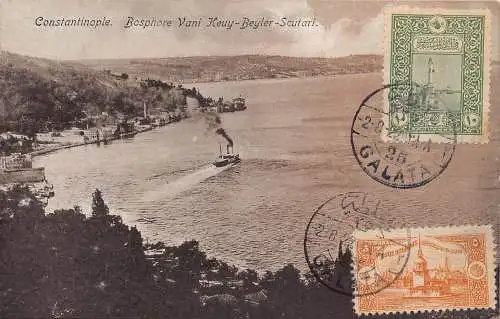 L149 Türkei 1922 Istanbul Konstantinopel Bospor Boote Vintage Postkarte