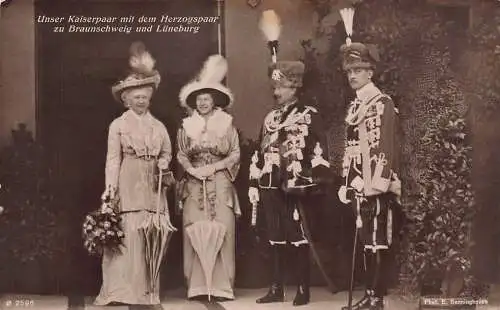 L062 Deutschland Kaiserpaar und Herzog und Herzogin Braunschweig Lüneburg Postkarte