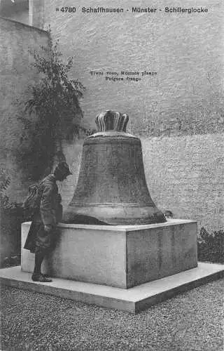 A042 Schweiz Schaffhausen Münster Schillerglocke Glocke Statue Postkarte