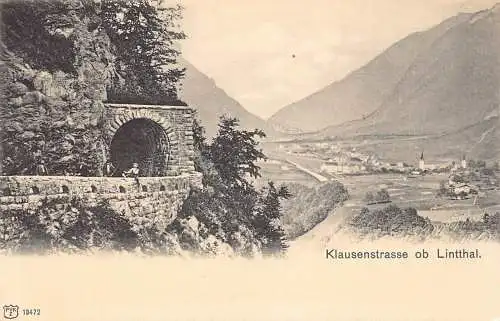 A040 Schweiz Klausenstrasse ob Lintthal Vintage Postkarte