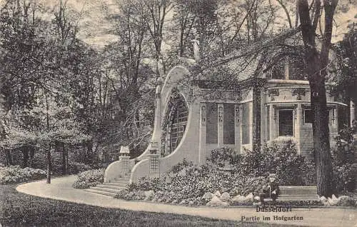 L262 Deutschland 1906 Düsseldorf Partie im Hofgarten Vintage Postkarte