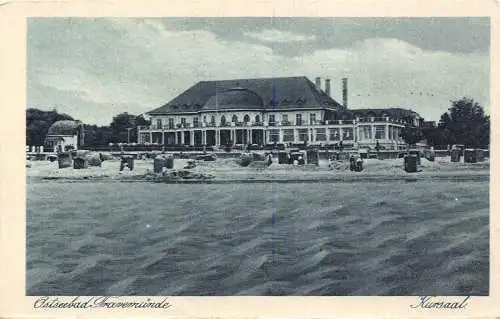 L262 Deutschland 1928 Ostseebad Travemünde Kursaal Vintage Postkarte