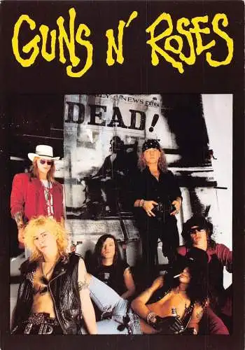 L291 Musikkapelle Rock Guns N' Roses Gruppe Foto Postkarte