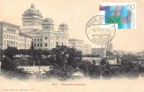 L299 Schweiz Bern Parlamentsgebaeude Parlamentspalast Vintage Postkarte