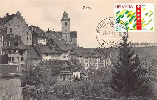 L298 Schweiz Aarau Vintage Postkarte