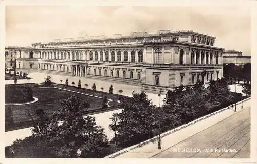 Deutschland München München RPPC Alte Pinakothek Vintage Postkarte