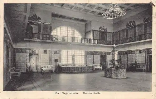 Deutschland Bad Oeynhausen Brunnenhalle Vintage Postkarte