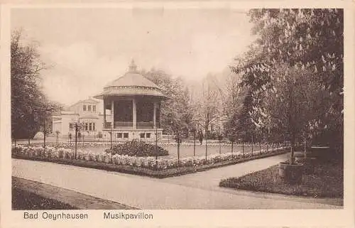 Deutschland Bad Oeynhausen Musikpavillon Pavillon Vintage Postkarte