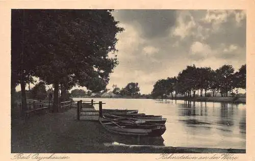 Deutschland Bad Oeynhausen Boote Kahnstation an der Werre Vintage Postkarte
