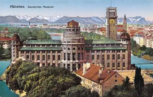 Deutschland München München Deutsches Museum Vintage Postkarte