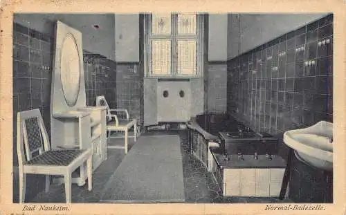 Deutschland 1921 Bad Nauheim Normal Badezelle Vintage Postkarte