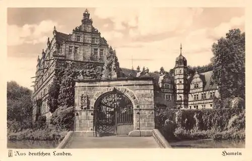Deutschland Hameln Schloss Haemelschenburg Vintage Postkarte