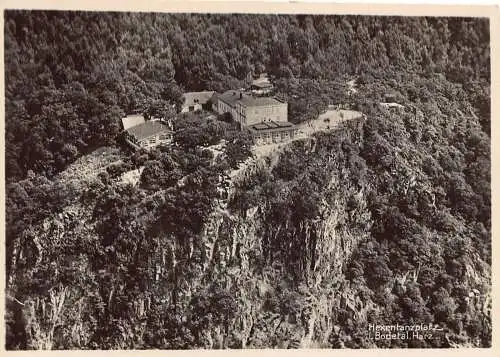 Deutschland Hexentanzplatz i Bodetal Harz RPPC Vintage Postkarte