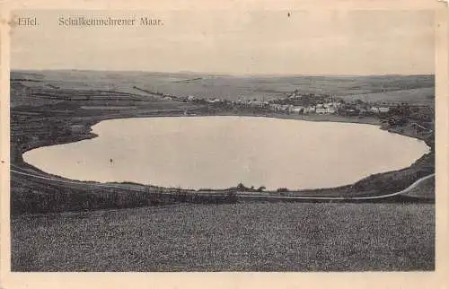 Deutschland Eifel Schalkenmehrener Maarsee Vintage Postkarte