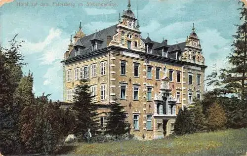 Deutschland Hotel auf dem Petersberg im Siebengebirge Vintage Postkarte