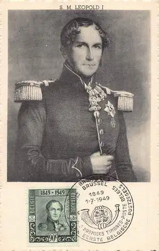 Belgien 1949 König Leopold I Erstausgabetag Maxikarte Nr146