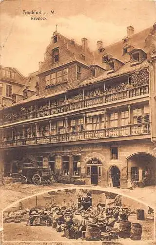 Deutschland 1910 Frankfurt a M Rebstock Bar Pension Vintage Postkarte