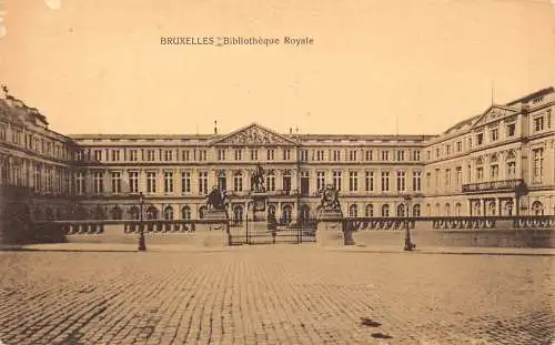 Belgien Brüssel Bruxelles Bibliothek Royale Königliche Bibliothek Vintage Postkarte