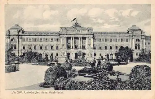 A995 Ukraine Lwow Lviv University Jana Kazimierza 1927 alte Postkarte
