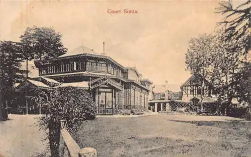 A997 India Court Simla Vintage Postkarte