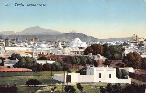 Tunesien Tunis Quartier Arabe Neighborhoos Vintage Postkarte ansehen