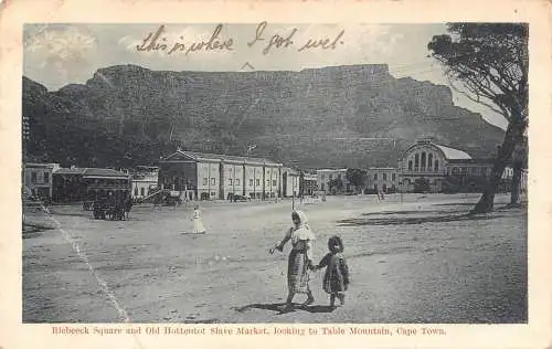 Südafrika Kapstadt 1904 Old Hottenton Slave Market Riebeeck Square Postkarte