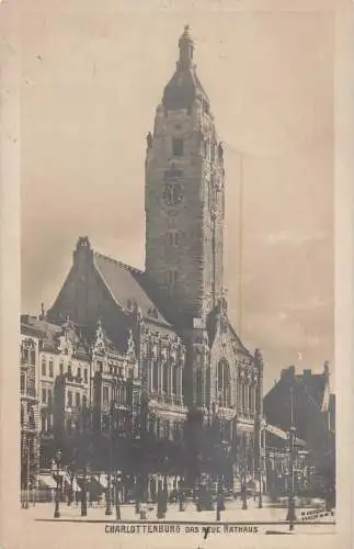 Deutschland 1907 Charlottenburg Neues Rathaus Rathaus Vintage Postkarte