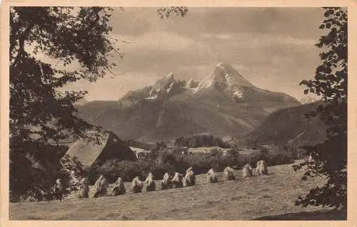 Deutschland Sommer in Berchtesgaden Berg Vintage Postkarte