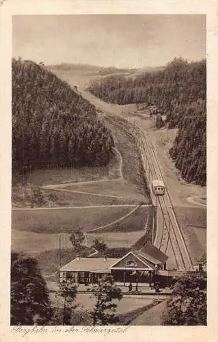 L124 Deutschland 1927 Thüringen Bergbahn Obstfelderschmiede Zug Berg Postkarte