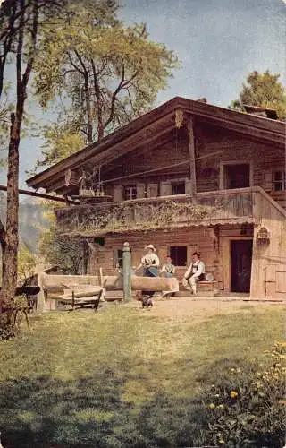 L124 Deutschland Berchtesgaden Bauernhaus Bauernhaus Traditionelle Vintage Postkarte