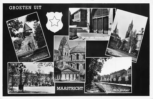 A204 Niederlande Groeten Uit Maastricht Pater Vinkforen Vrijthof RPPC Postkarte
