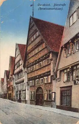 L050 Deutschland 1918 Osnabrück Bierstraße Feldpost 1.WK Vintage Postkarte