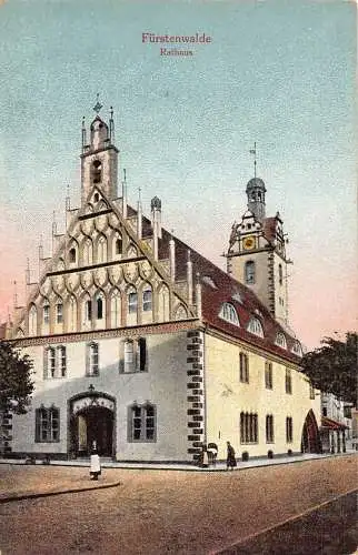 L050 Deutschland 1927 Fürstenwalde Rathaus Rathaus Vintage Postkarte