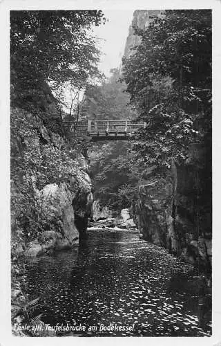 A217 Deutschland 1942 Thale a H Teufelsbrücke Am Bodekesselbrücke RPPC Postkarte