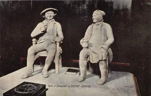 A034 Großbritannien Tam o'Shanter & Souter Johnny Statuen Postkarte