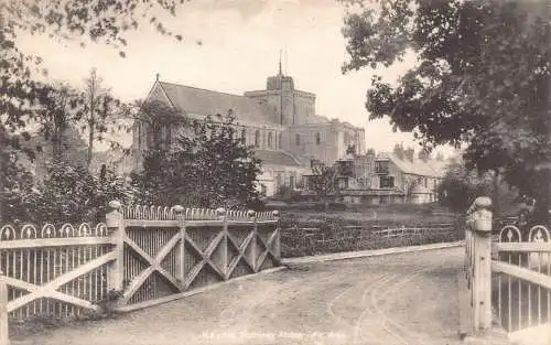 A030 England Romsey Abbey Vintage Postkarte
