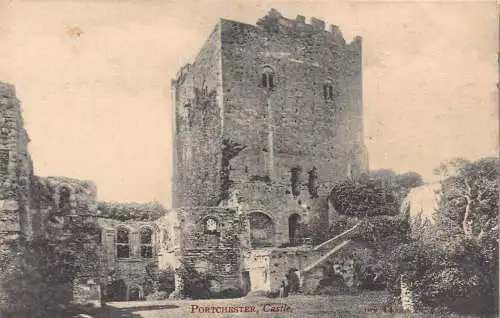 A032 England Portchester Castle Vintage Postkarte