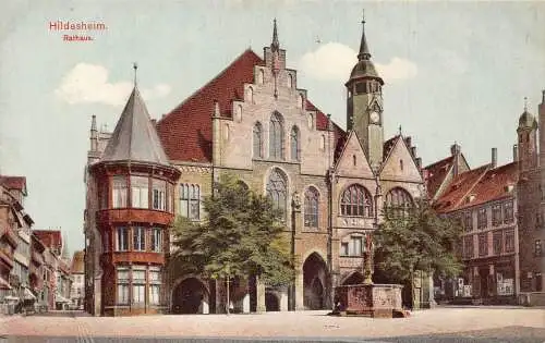 A029 Deutschland Hildesheim Rathaus Vintage Postkarte