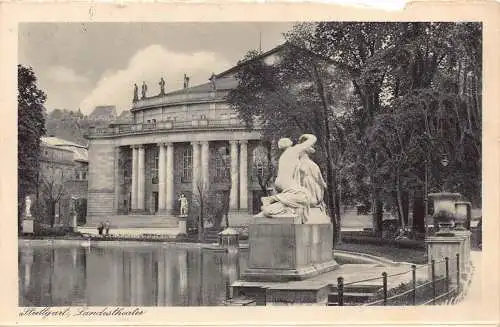 A220 Deutschland Stuttgart 1933 Staatstheater Vintage Postkarte