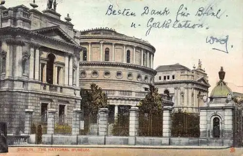 A045 Irland The National Museum Dublin Vintage Postkarte