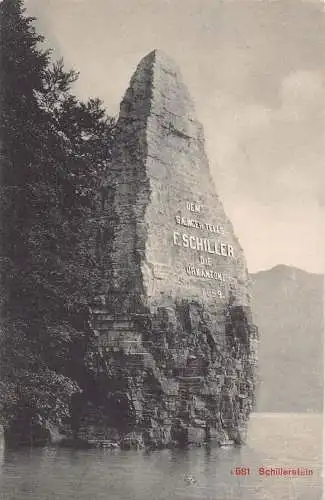 A041 Schweiz Schillerstein Rock Vintage Postkarte